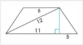 The trapezoid in the figure has equal nonparallel sides. The upper base is 6, the-example-1