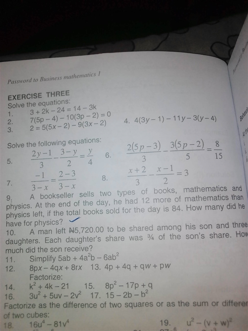 Answer only number 9 on the book-example-1