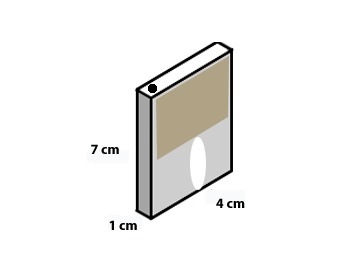 You like the size of your MP3 player. The width is 4 centimeters. The length is 7 centimeters-example-1