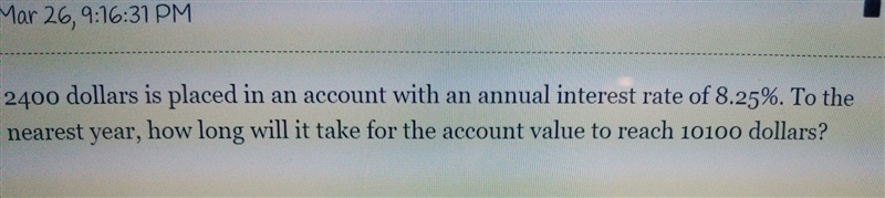 2400 dollars is placed in an account with an interest rate of 8.25%. to the nearest-example-1