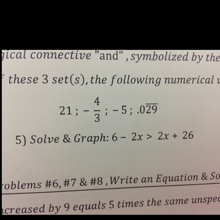 Solve and graph question 5 help with this problem-example-1