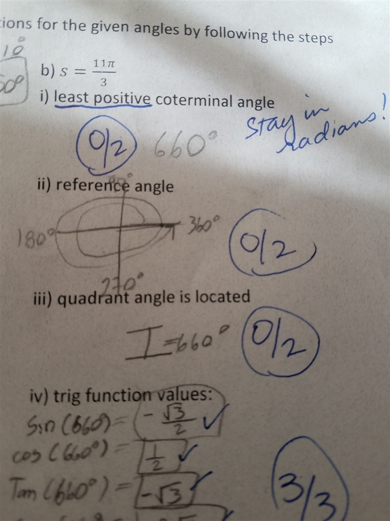 What i did wrong in this? Trigonometry :( it says fins the exact values of the six-example-1