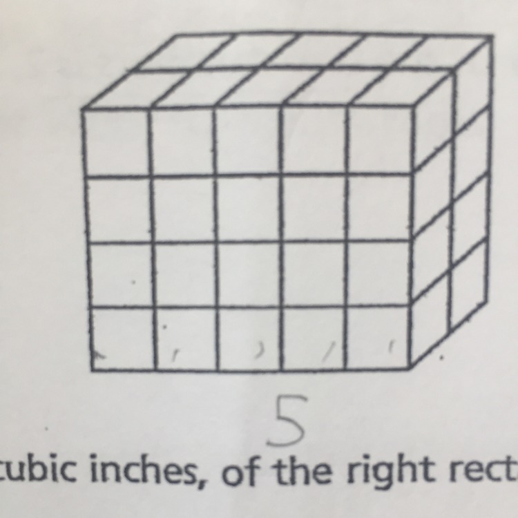 The right rectangular prism below is made of equal-sized cubes the side length of-example-1