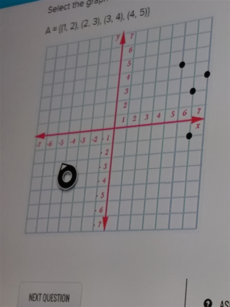 A={(1,2,),(2,3),(3,4),(4,5)} First graph is A.) Second one is B.) Third one is C.) Fourth-example-4