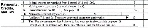 Ginger is filing her federal income tax return with the 1040EZ form, and she received-example-1