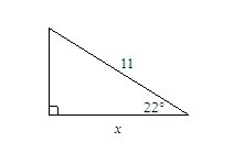 Find the value of x. Round to the nearest tenth. The diagram is not drawn to scale-example-1