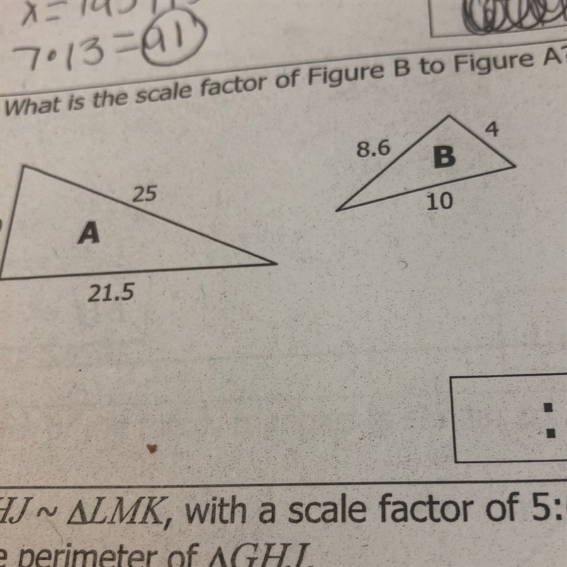 What is the scale factor of figure a to figure b-example-1