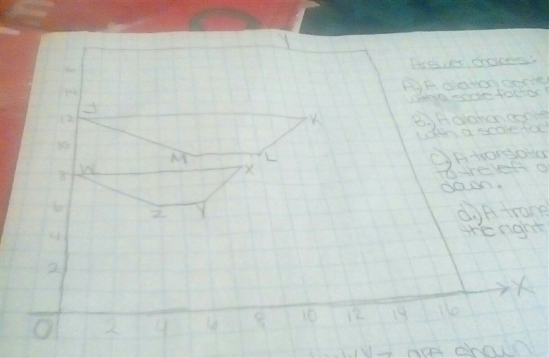 Quadrilateral JKLM and WKYZ are shown in the coordinate plane above. Quadrilaterals-example-1