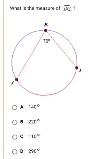 What is the measure of JKL?-example-1