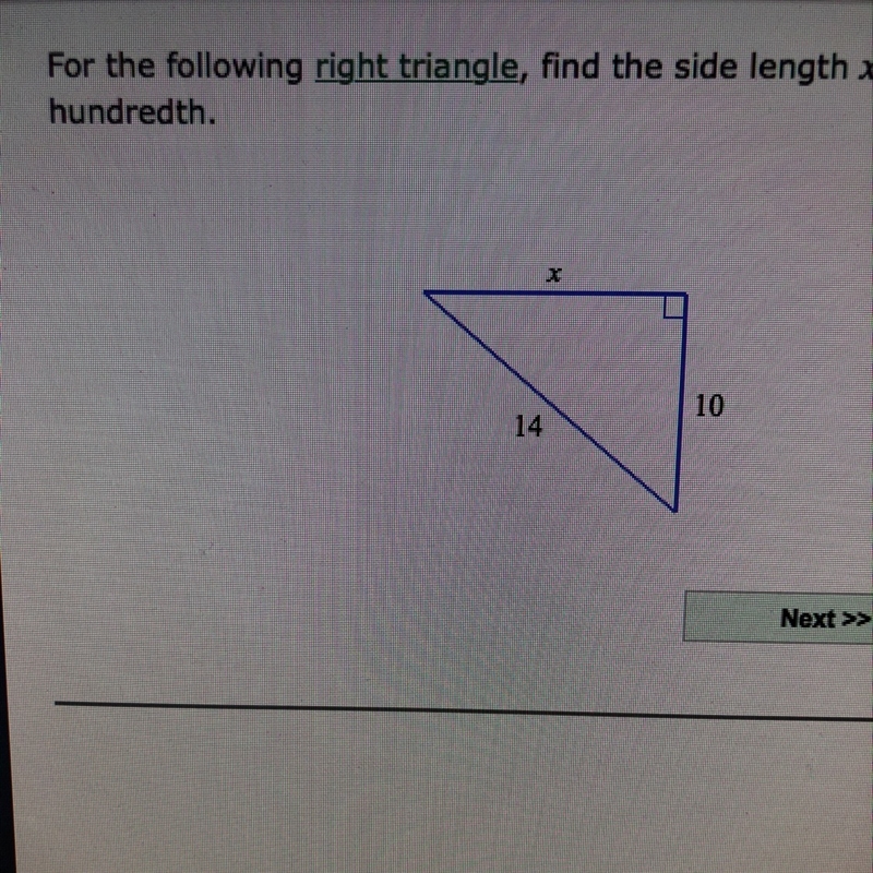 Find the side length x. Round your answer to the nearest hundredth.-example-1