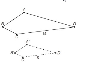 Pre-image ABCD was dilated to produce image A'B'C'D' . What is the scale factor from-example-1