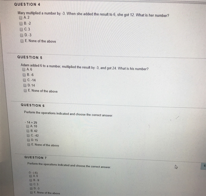 Mary multiplied a number by -3. When she added the result to 6, she got 12. What is-example-1