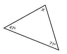 What is the value of x? A.)62° B.) 46° C.) 56° D.) 134°-example-1