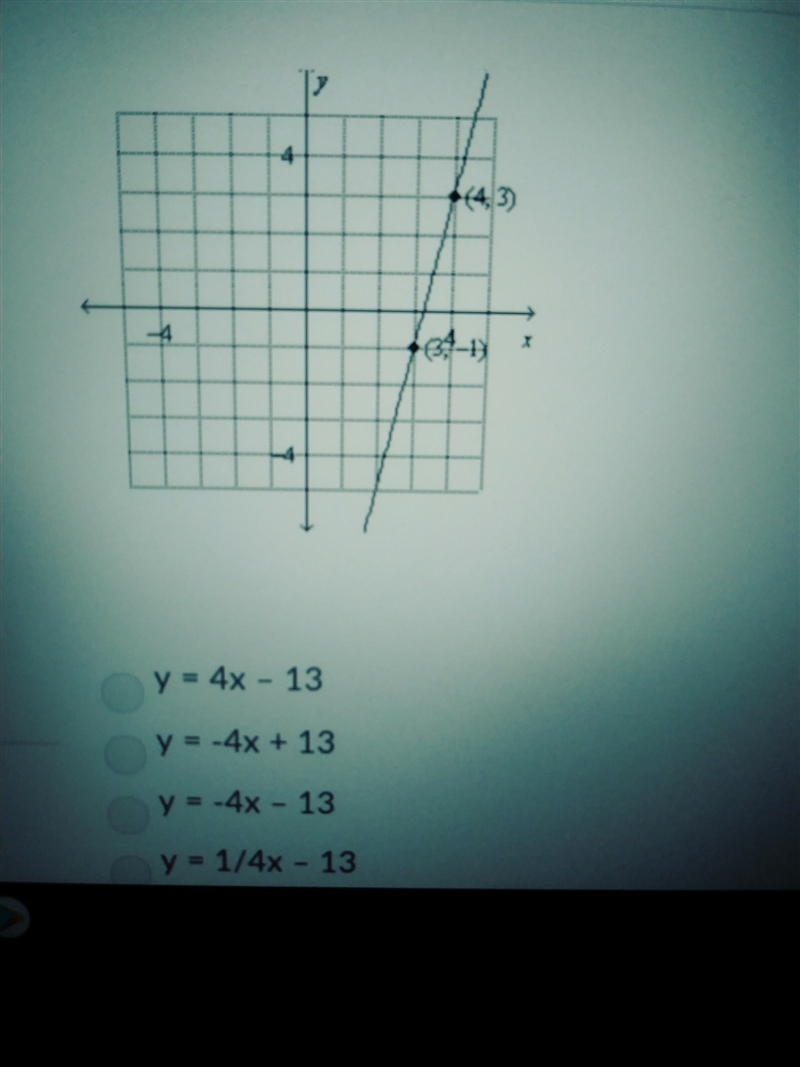 Q # 13, write a rule for the linear function in the graph-example-1