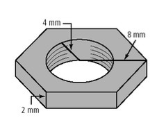 PLEASE HELP!! URGENT Refer to the diagram of the regular hexagonal nut. What is the-example-1