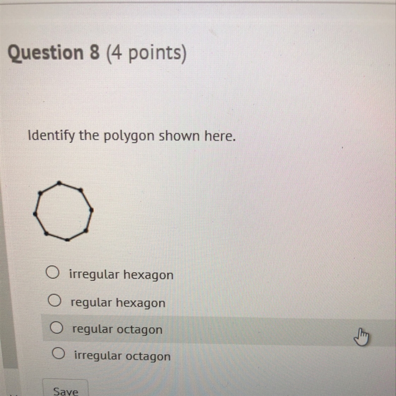 Identify the polygon shown here.-example-1