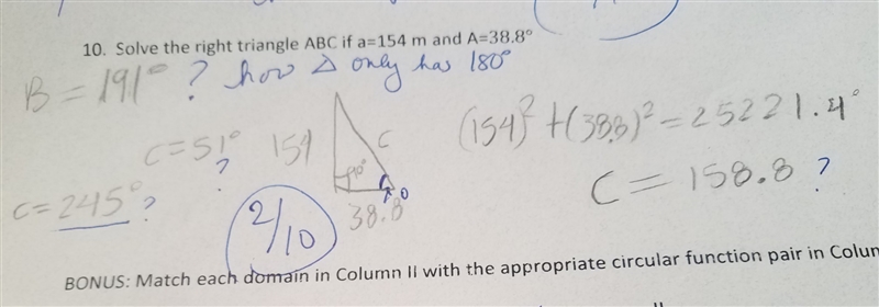 How to solve this triangle ABC? i did super wrong all :( who can help me please?-example-1