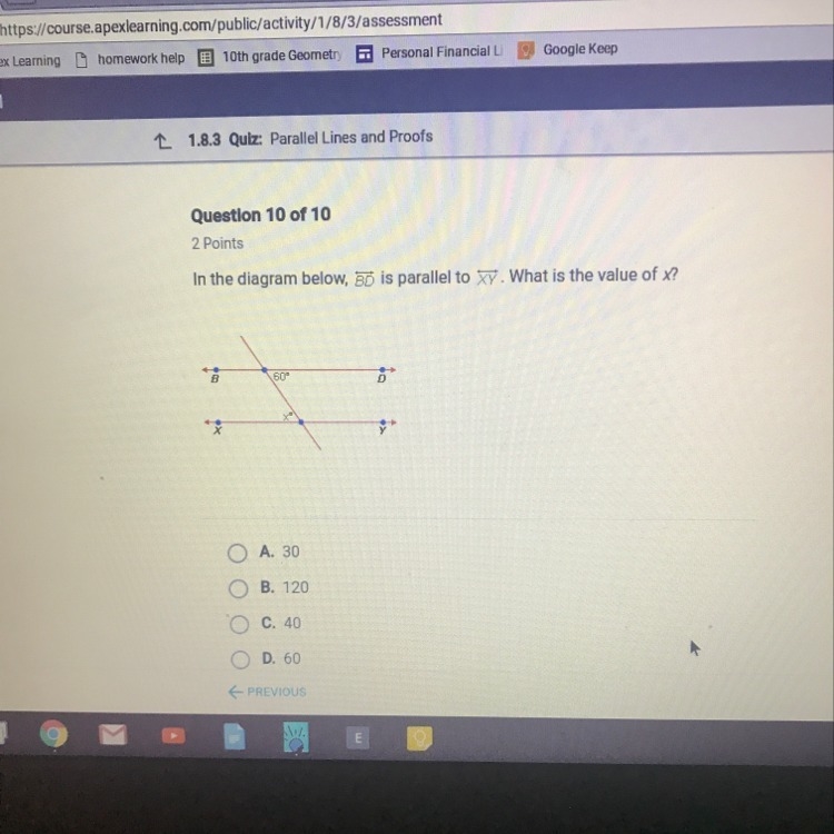 What is the value of x-example-1