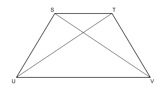 Identify the angle or side that is common to triangle SUV and triangle VTS-example-1