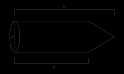 In the figure. d=4 yd, h=6 yd, and H=8 yd. What is the approximate volume of the figure-example-1