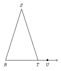 Find the value of x in the given statement. The diagram is not to scale. Given: ∠SRT-example-1