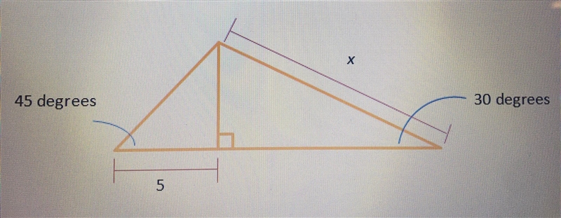 What is the length of x in the diagram below? topic test!!-example-1