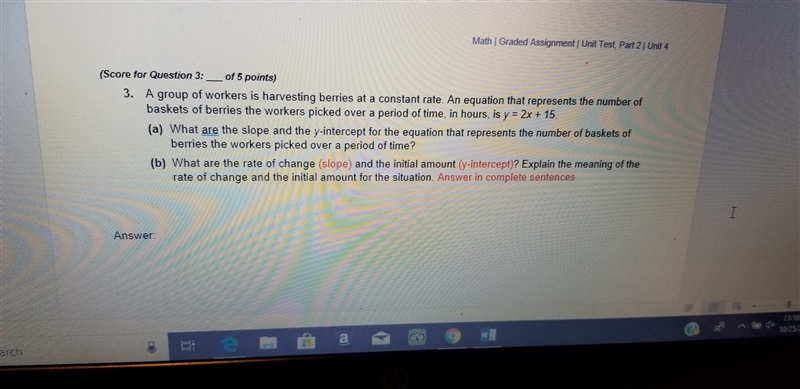 A group of workers is harvesting berries at a constant rate an equation that represents-example-1