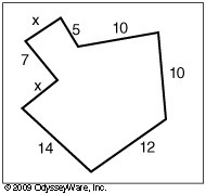 The perimeter of this figure is 70 feet. How long are the unknown sides? 5 ft 6 ft-example-1