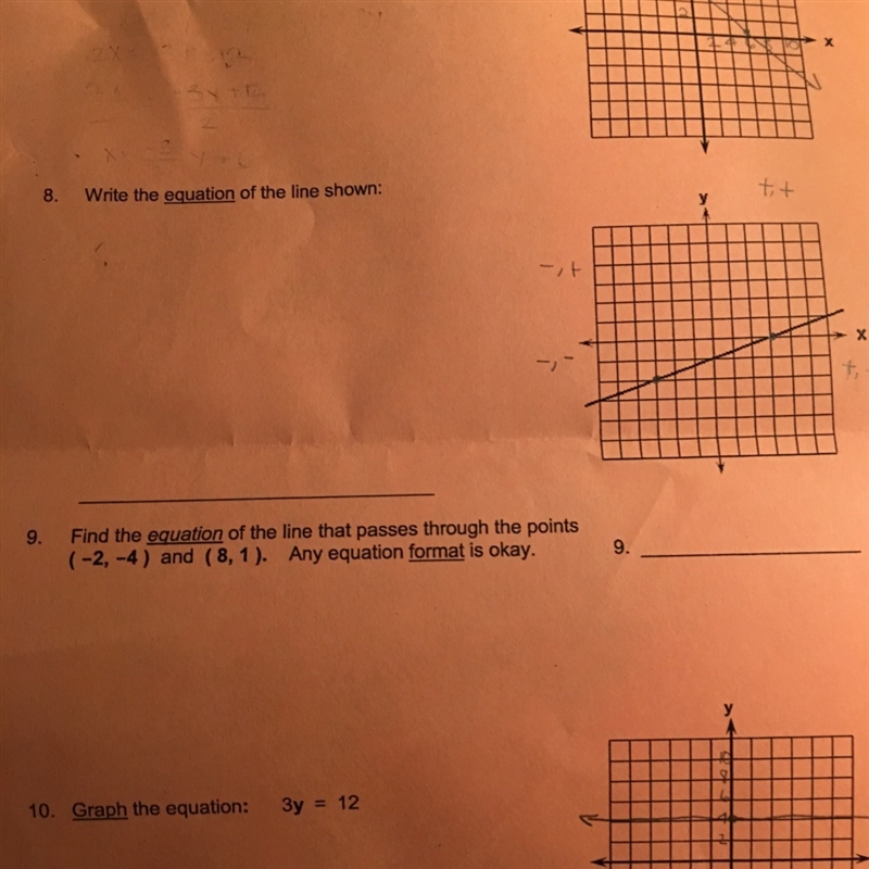 Can someone please help me on 8 & 9? Please & thank u! :-)-example-1