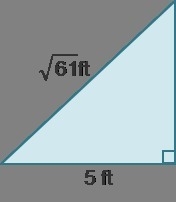 Consider this right triangle with given measures. What is the length of the missing-example-1