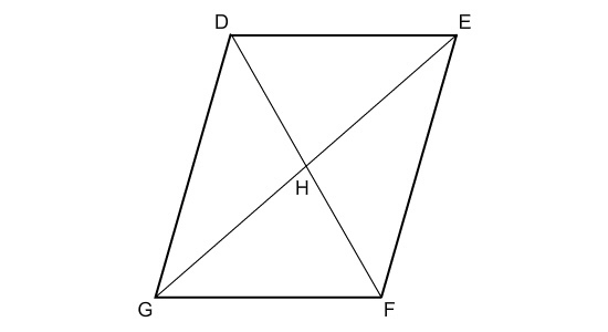 DH = x + 2, HF = 2y, GH = 3x – 3, and HE = 5y + 1. Find the values of x and y.-example-1