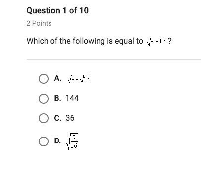 PLEASE HELP ME Which of the following is equal to this radical?-example-1