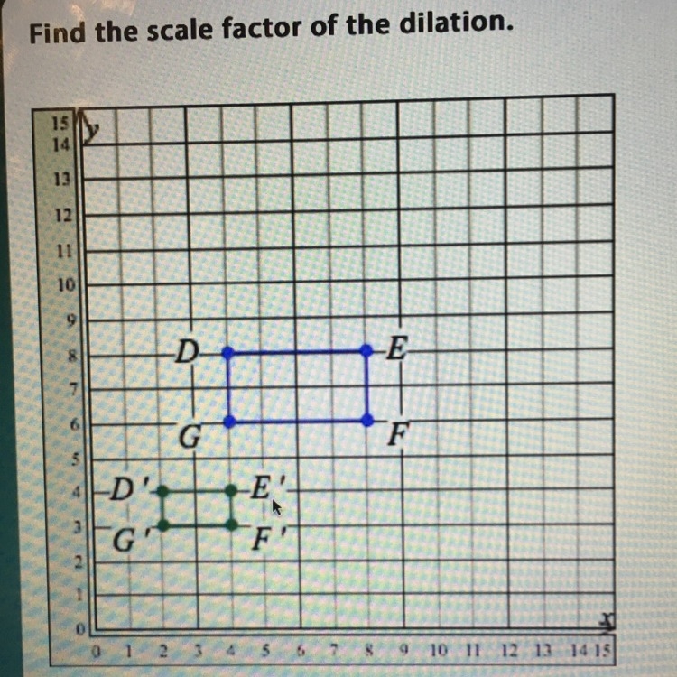 The scale factor of the dilation is...-example-1