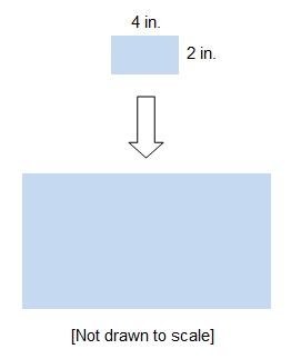 ﻿ The diagram represents an enlargement of a rectangle by a scale factor of 4. What-example-1