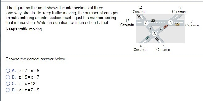 Q9 Q6.) Write an equation for intersection l₂ that keeps traffic moving.-example-1