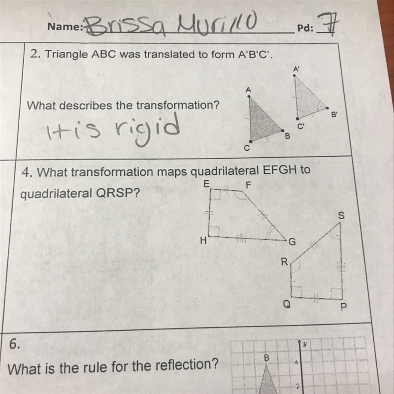 What transformation maps quadrilateral EFGH to quadrilateral QRSP?-example-1