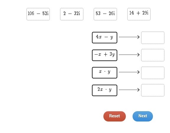 PLEASE HELP HURRY!!!!!!! 15 POINTS FOR CORRECT ANSWER!!!!! Given that x = 4 + 5i and-example-1