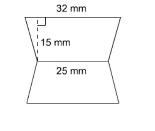 The necklace charm shown has two parts, each shaped like a trapezoid with identical-example-1