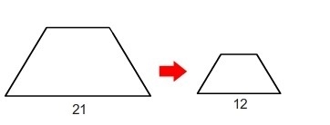 The figures shown are similar. What is the scale factor? A. 1/9 B. 3/7 C. 4/7 D. 6/7-example-1