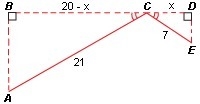 What is the length of DC? In this diagram, ΔABC ~ ΔEDC. A. 3 B. 4 C. 6 D. 5-example-1