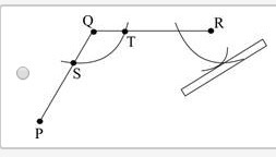 Dan uses a compass to draw an arc from Q, as shown. He wants to construct a line segment-example-4