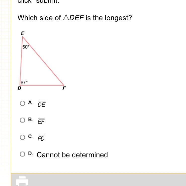 Which side of DEF is the longest ? Please help-example-1