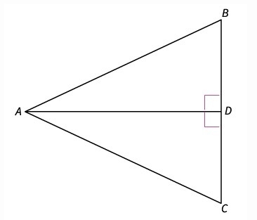 Look at the figure. How can you prove ∆ABD and ∆ACD are congruent? A. ∆ABD ≅ ∆ACD-example-1