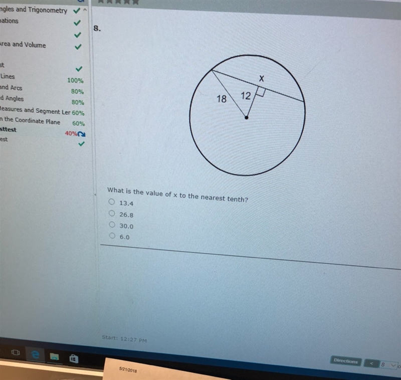 What is the value of x to the nearest tenth-example-1