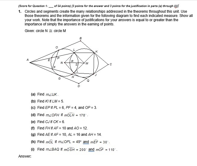 1. Circles and segments create the many relationships addressed in the theorems throughout-example-2