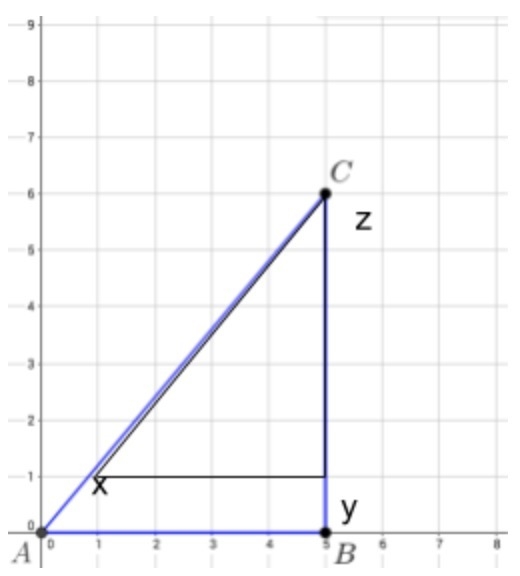 Prove whether or not XYZis similar to ABC using angles.-example-1