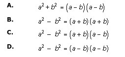 What is the form of the Difference of Squares identity?-example-1