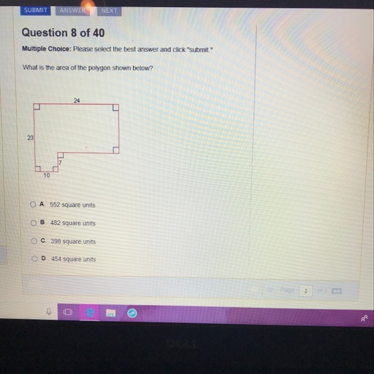 Area of the polygon below-example-1