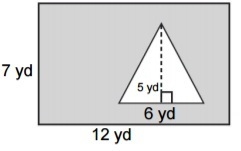 Find the area of the shaded region. Area = ____ yd2-example-1