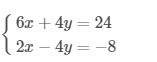 Graph the system of equations on graph paper. [Picture will have the equation here-example-1